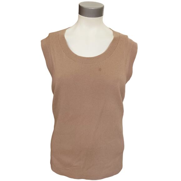 ANNE KLEIN New York cashmere twin sweater set cardigan tank in honey Size 2X NEW - Picture 4 of 9